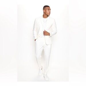 Men's OFF White Suit - Slim Fit